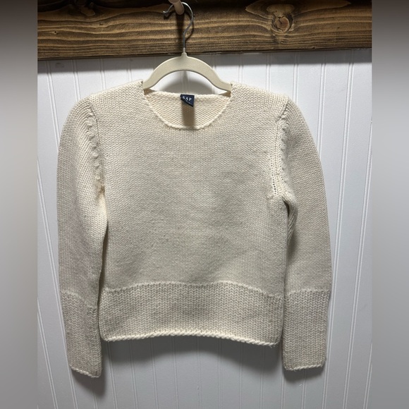 GAP Women's Cream Wool Blend Chunky Sweater very thick sz small - Picture 1 of 4
